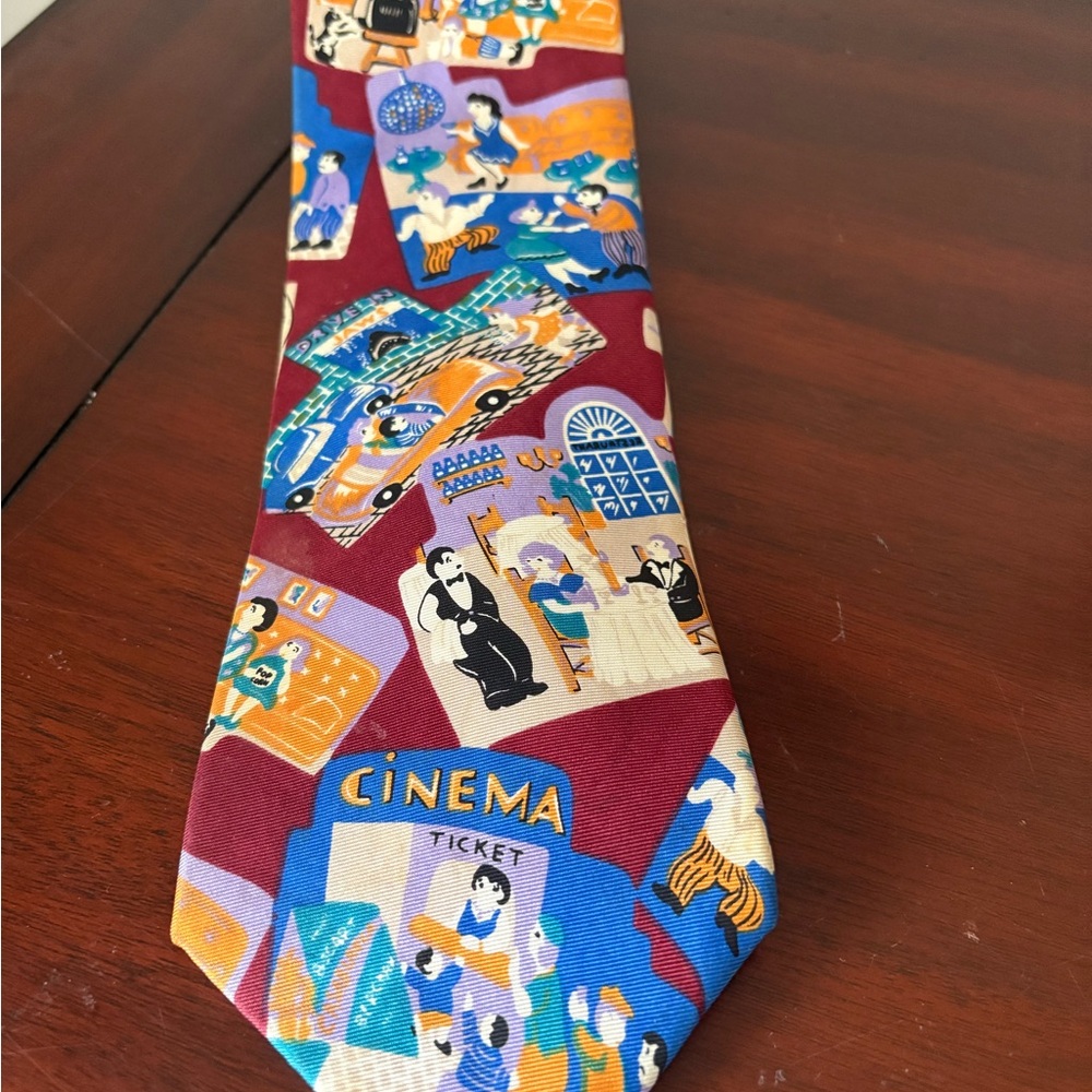 VTG Don Loper/Beverly Hills Men’s Tie - The American Scene Saturday A Night Out